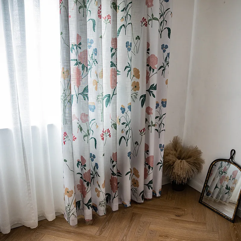 North European and American Style Plant Curtain Imitation Cotton and Linen Semi-blackout Curtains for Living Dining Room Bedroom
North European and American Style Plant Curtain Imitation Cotton and Linen Semi-blackout Curtains for Living Dining Room Bedroom