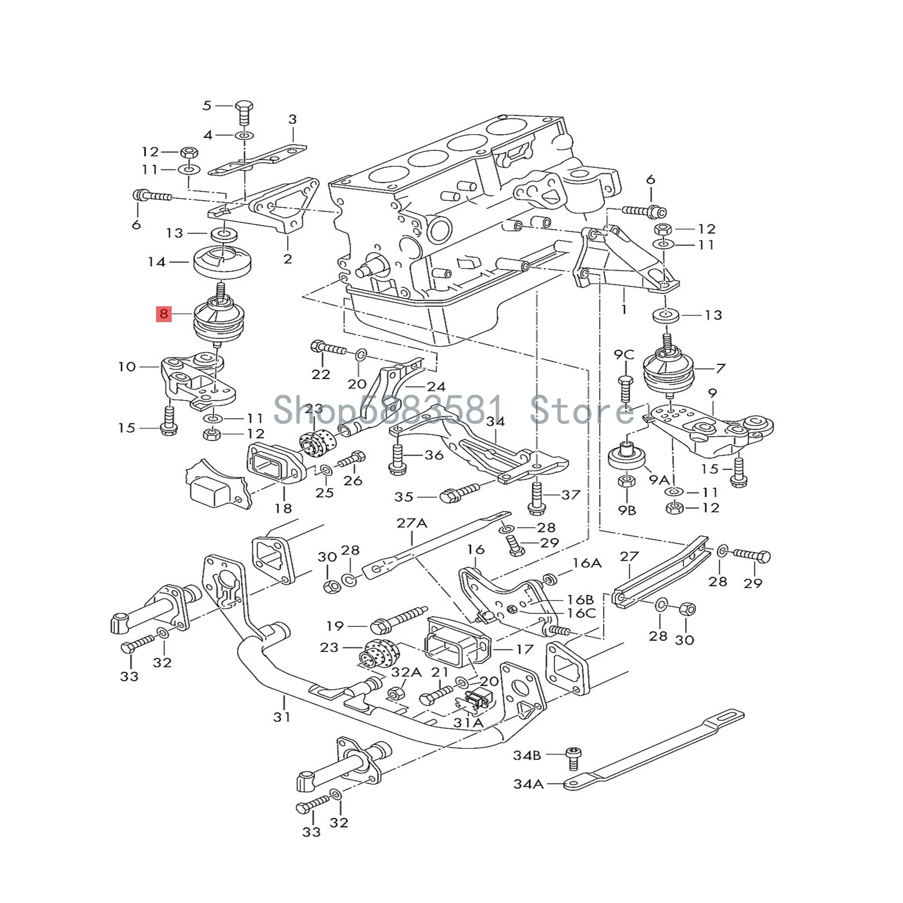 

CAR Hydraulic suspension Vol ksw age nau diS kod aSe atP ass at Engine mounting parts 1.8 2.0 liters ANQ AWL BFF BGC