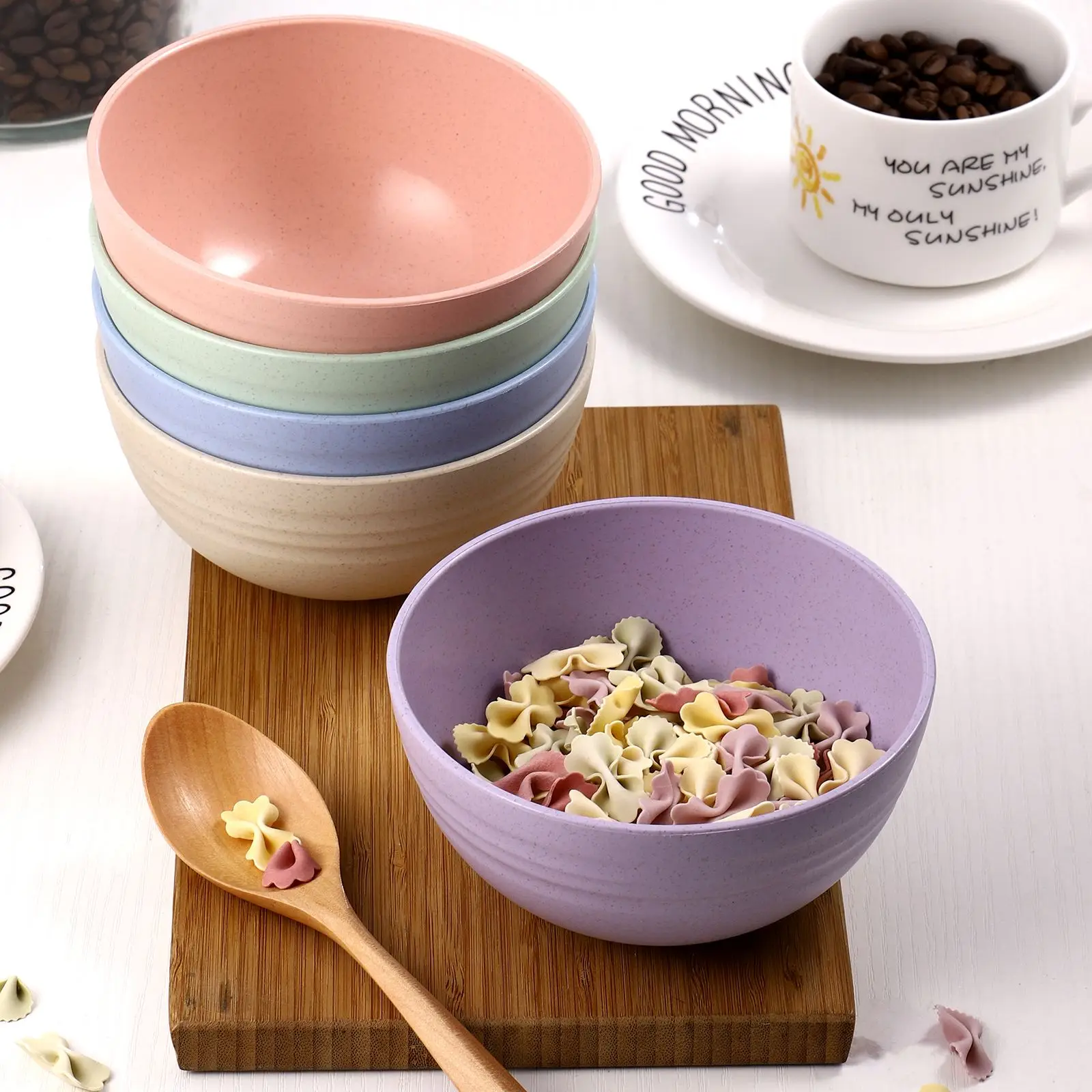 5pcs 12cm Wheat Straw Salad Bowls Unbreakable Mixing Bowls Reusable Dishwasher Microwave Safe Soup Bowls for Home Kitchen
5pcs 12cm Wheat Straw Salad Bowls Unbreakable Mixing Bowls Reusable Dishwasher Microwave Safe Soup Bowls for Home Kitchen