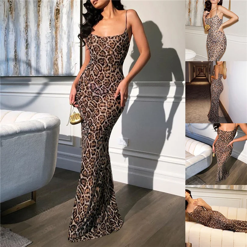 Women Fashion Sleeveless Leopard Dress Ladies Female Stylish Dress for Party Wear Dresses
Women Fashion Sleeveless Leopard Dress Ladies Female Stylish Dress for Party Wear Dresses