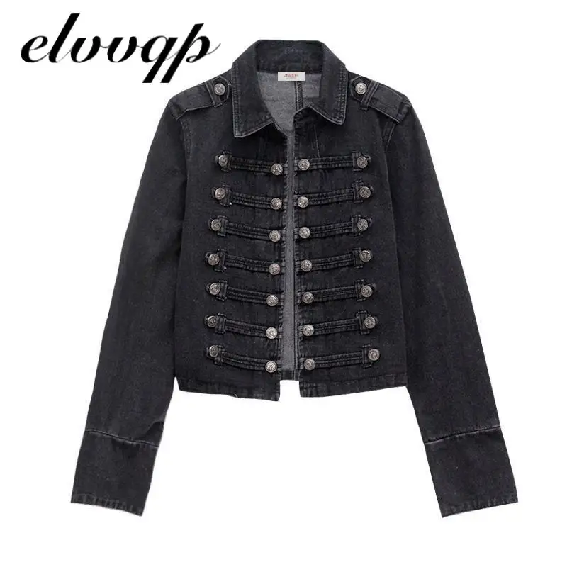 New Retro Military Style Handsome Stand Collar Denim Jackets Female Double-breasted Old Wild Slim Short Denim Jackets Outerwear
New Retro Military Style Handsome Stand Collar Denim Jackets Female Double-breasted Old Wild Slim Short Denim Jackets Outerwear