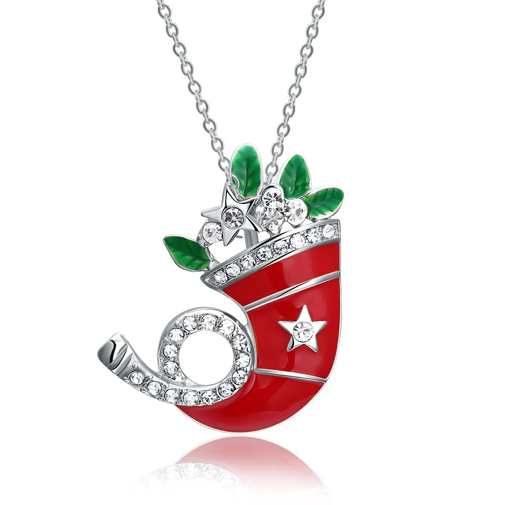 SILVERHOO Christmas Dripping Christmas Hat Zircon Necklace For Women 18 inch Tricolor Lady Fashion Jewelry Anniversary Gift
SILVERHOO Christmas Dripping Christmas Hat Zircon Necklace For Women 18 inch Tricolor Lady Fashion Jewelry Anniversary Gift