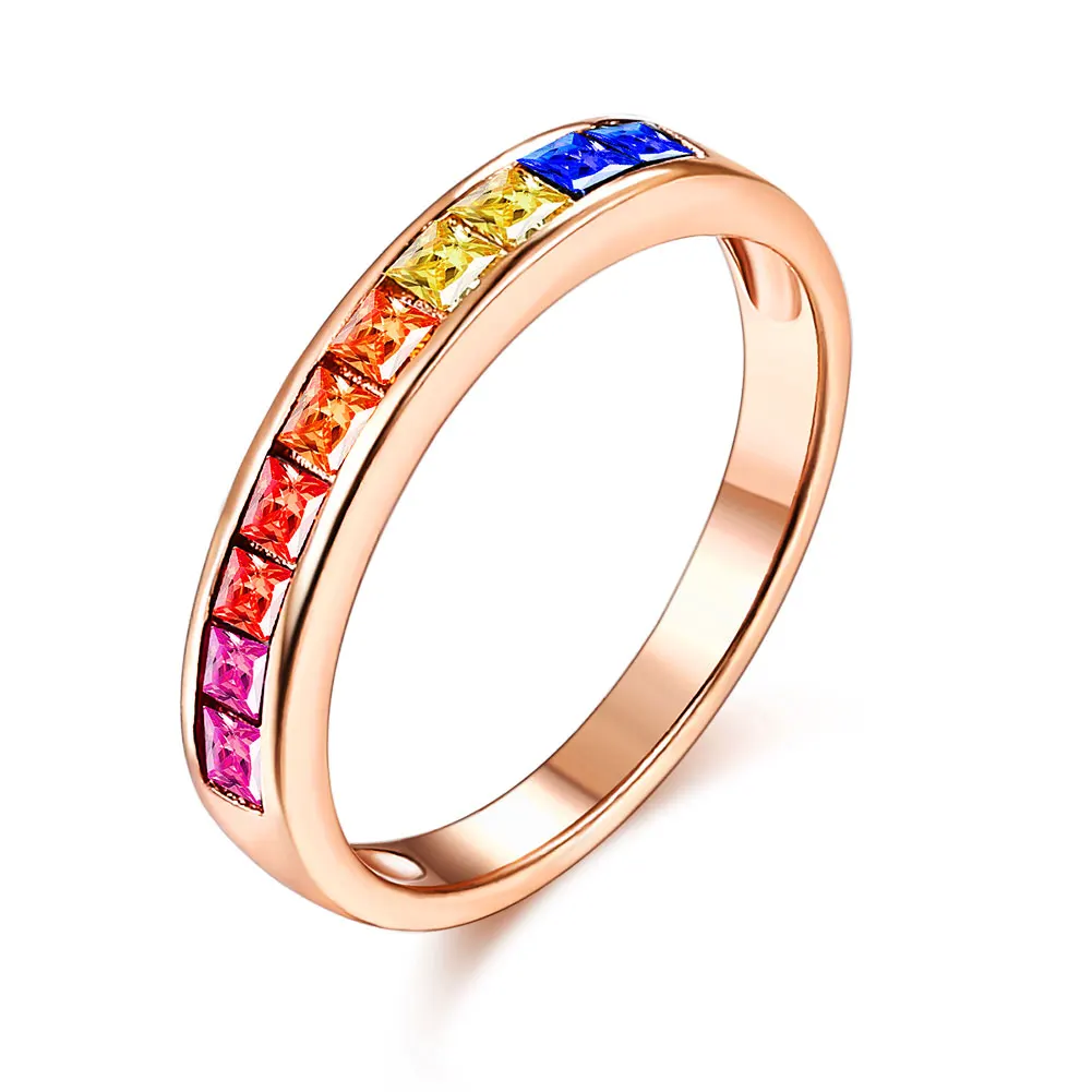ZEMIOR Rainbow 925 Sterling Silver Rings For Women Rose Gold Plating Colour Cubic Zirconia Multisize Rings Romantic Fine Jewelry
ZEMIOR Rainbow 925 Sterling Silver Rings For Women Rose Gold Plating Colour Cubic Zirconia Multisize Rings Romantic Fine Jewelry