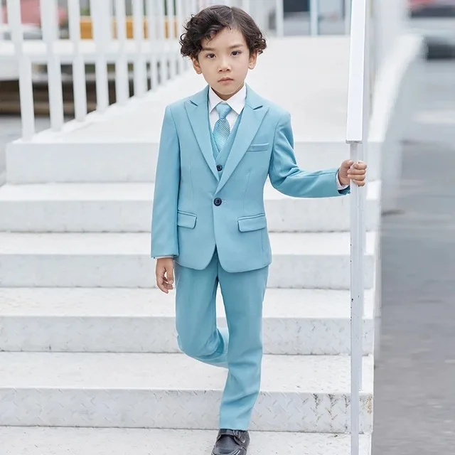 New Light blue Wedding Boy Sits 3 Pieces(Jacket+Pant+Vest+BowTie) Gray Suits For Kids Custome Homme Formal Classic Boy Blazers
New Light blue Wedding Boy Sits 3 Pieces(Jacket+Pant+Vest+BowTie) Gray Suits For Kids Custome Homme Formal Classic Boy Blazers