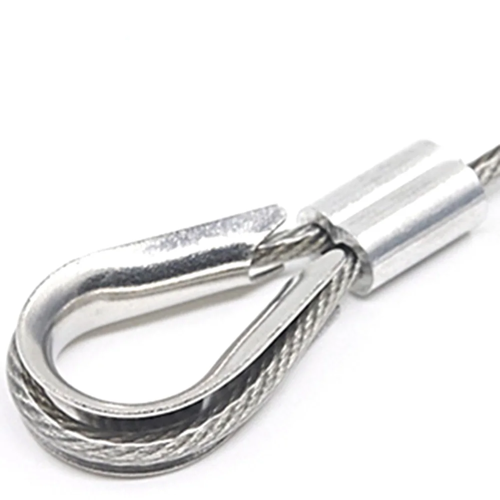 50pcs M3 3mm Wire Rope Cable Thimbles Clamps 304 Stainless Steel Boat Fittings for Outdoor Boat Sea Carrying Decors
50pcs M3 3mm Wire Rope Cable Thimbles Clamps 304 Stainless Steel Boat Fittings for Outdoor Boat Sea Carrying Decors