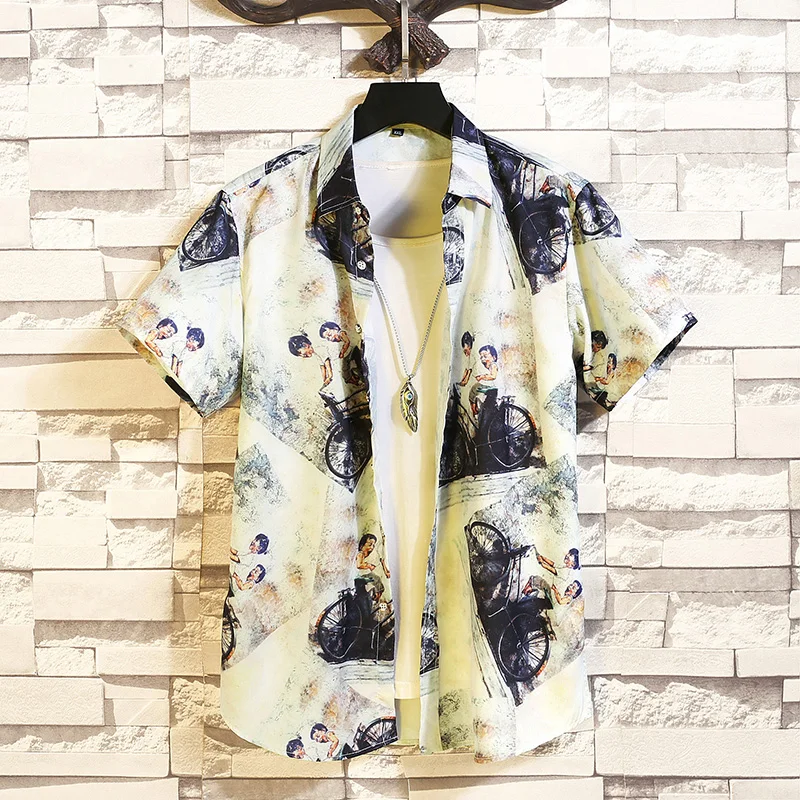 Plus Size 7XL 6XL Summer Short Sleeve Chinese Culture Print Shirt Men Clothes 2021 Simple Comfortable Casual Camisas De Hombre
Plus Size 7XL 6XL Summer Short Sleeve Chinese Culture Print Shirt Men Clothes 2021 Simple Comfortable Casual Camisas De Hombre