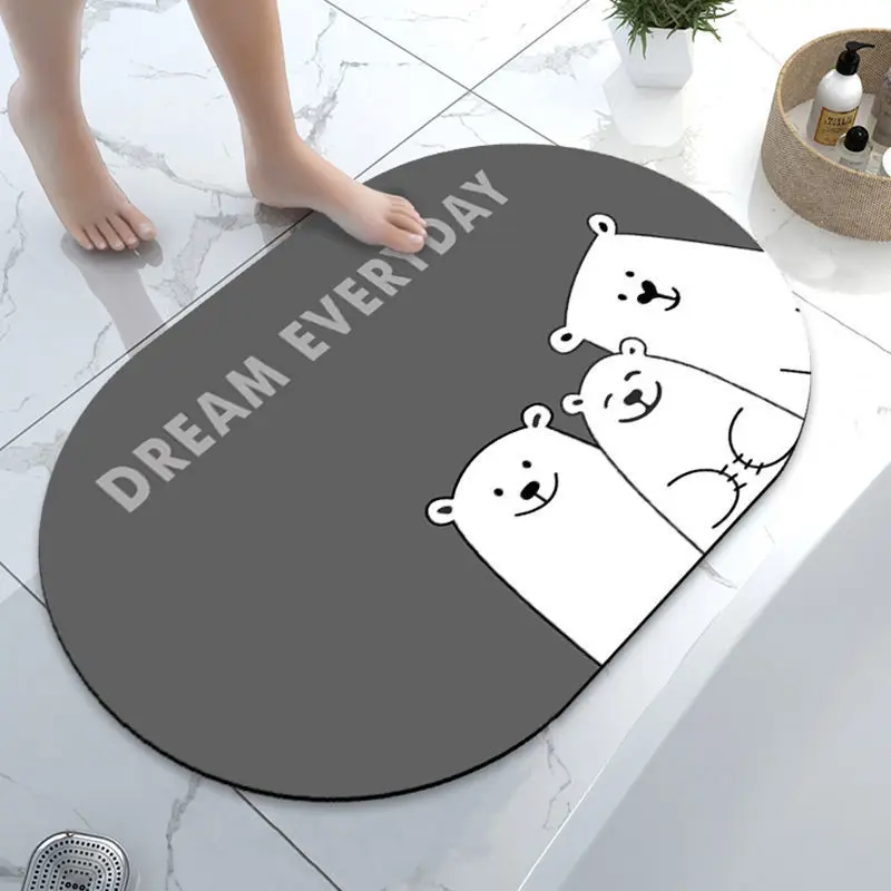 Diatom mud cartoon Bath Mats absorbent floor mats non-slip household floor mats toilet door washroom quick-drying
Diatom mud cartoon Bath Mats absorbent floor mats non-slip household floor mats toilet door washroom quick-drying