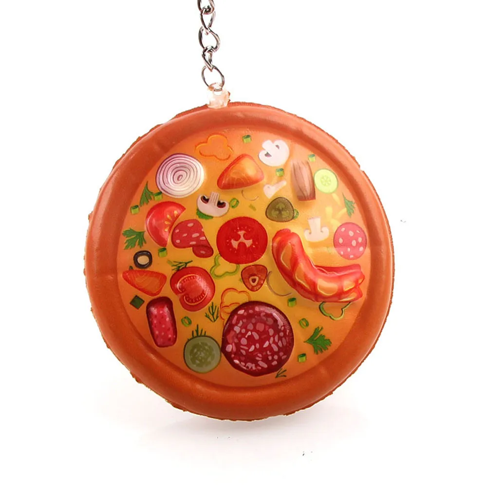 

Cute Pizza Stress Reliever Keychain Scented Super Slow Rising Squeeze Toy Jouet Squishy Pizza Squeeze Antistress Toy