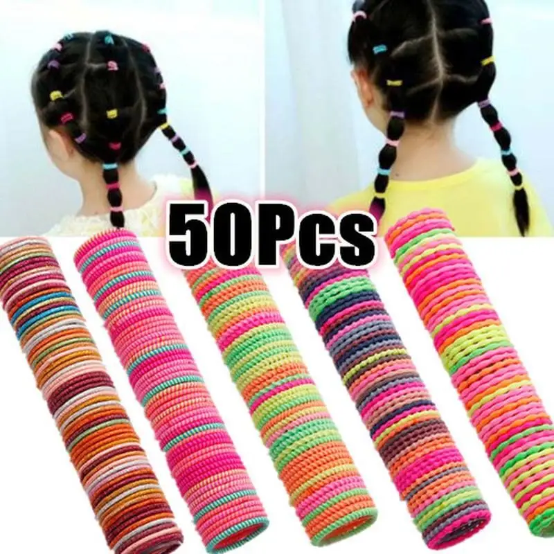 50Pcs/Set Black Multicolor Basic Elastic Ghildren Hair Rope Girl Cute Ponytail Holder Rubber Band Scrunchies Hair Accessories
50Pcs/Set Black Multicolor Basic Elastic Ghildren Hair Rope Girl Cute Ponytail Holder Rubber Band Scrunchies Hair Accessories
