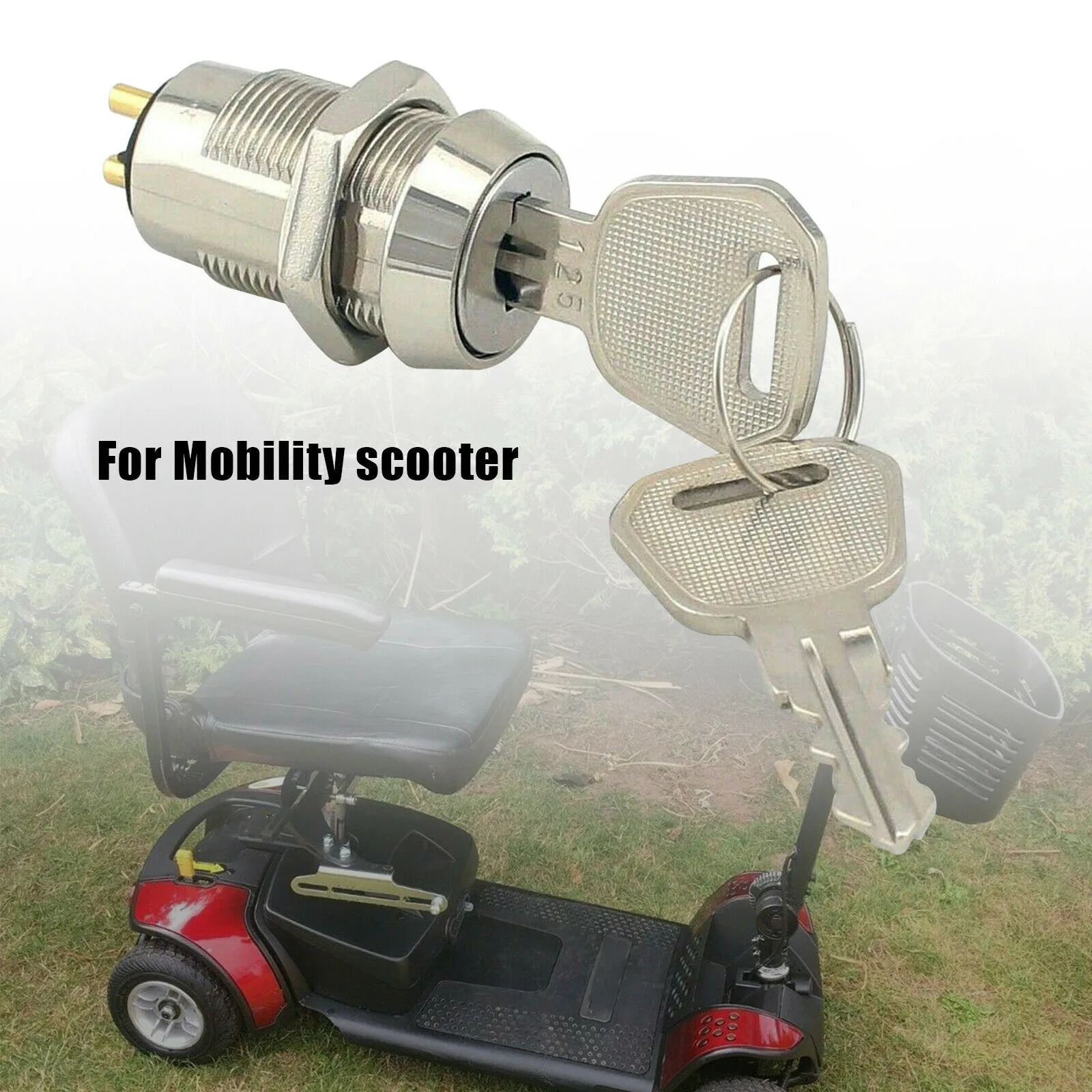 Mobility Scooter On/Off Ignition Switch Lock Ignition Switch With 2 Keys Copper & Alloy 2 Terminals 19mm Car Accessorry
Mobility Scooter On/Off Ignition Switch Lock Ignition Switch With 2 Keys Copper & Alloy 2 Terminals 19mm Car Accessorry