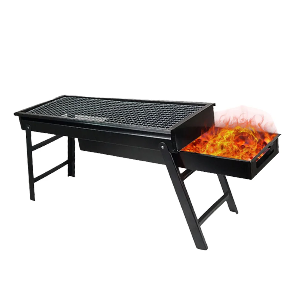 Folding Outdoor Barbecue Grill Chicken Meat Kebab Roasting Rack Portable Camping Picnic BBQ Charcoal Stove Stand (Black)
Folding Outdoor Barbecue Grill Chicken Meat Kebab Roasting Rack Portable Camping Picnic BBQ Charcoal Stove Stand (Black)