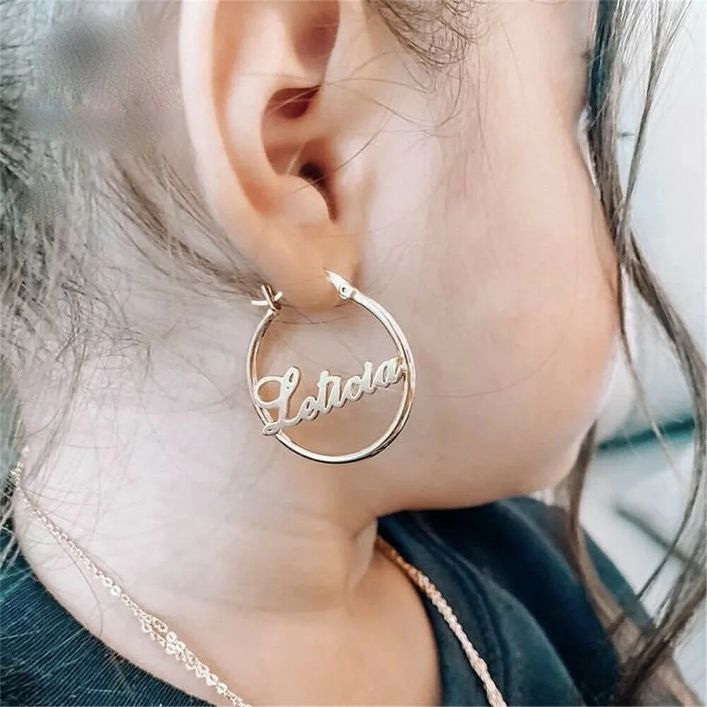 Sherman Earrings Customized For Kids 30mm Hoop Name Earrings Girl Stainless Steel Jewelry
Sherman Earrings Customized For Kids 30mm Hoop Name Earrings Girl Stainless Steel Jewelry