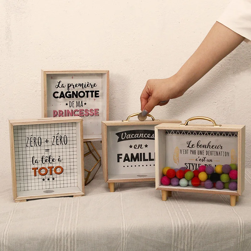 Wooden Piggy Bank Desktop Money Box Coin Cash Bank Container Coin Jar Money Saving Boxes Transparent Vintage Stand Home Decor 
Wooden Piggy Bank Desktop Money Box Coin Cash Bank Container Coin Jar Money Saving Boxes Transparent Vintage Stand Home Decor