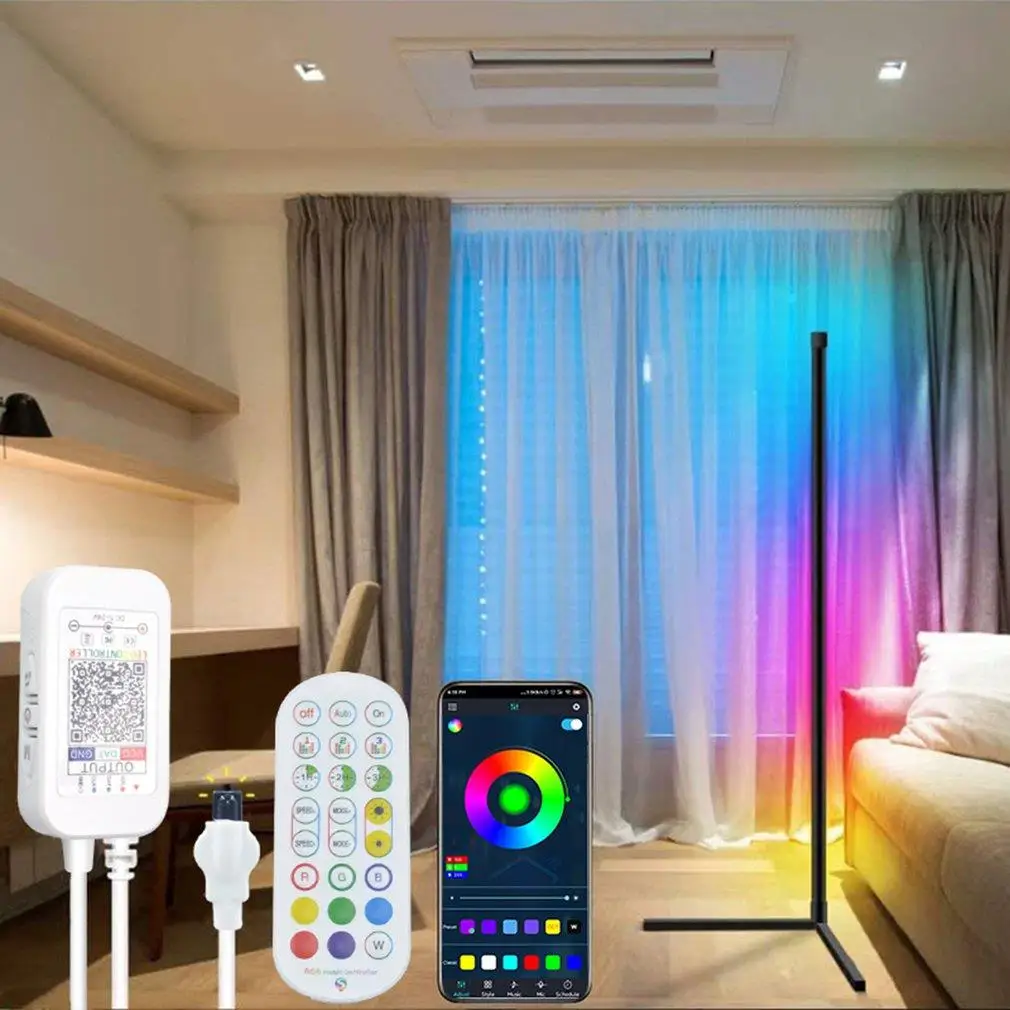 LED Floor Corner Standing Lamp RGB Light with Remote Control for Bedroom Living Room Club Home Atmosphere Decor
LED Floor Corner Standing Lamp RGB Light with Remote Control for Bedroom Living Room Club Home Atmosphere Decor