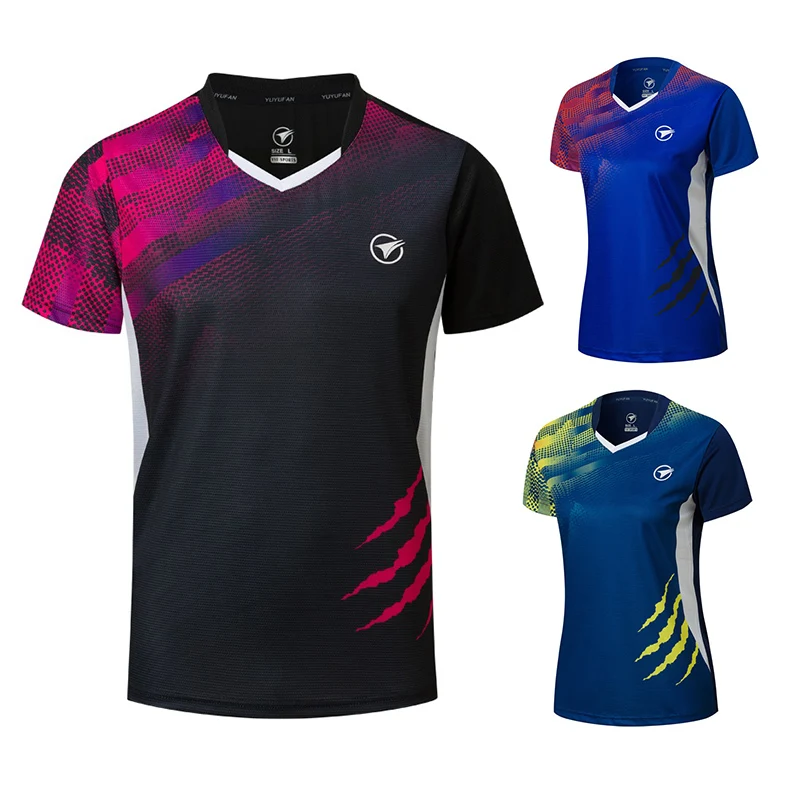 

New Badminton shirts Men/Women , sport shirt Tennis shirts , table tennis t-shirt , Quick dry sports training t-shirts A121