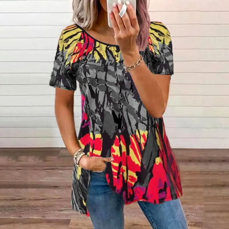 5XL Plus Size Women T shirt 2021 New Summer Gradient Print Ladies Shirts Tops Short Sleeve O-Neck Loose Casual Camiseta de mujer
5XL Plus Size Women T shirt 2021 New Summer Gradient Print Ladies Shirts Tops Short Sleeve O-Neck Loose Casual Camiseta de mujer