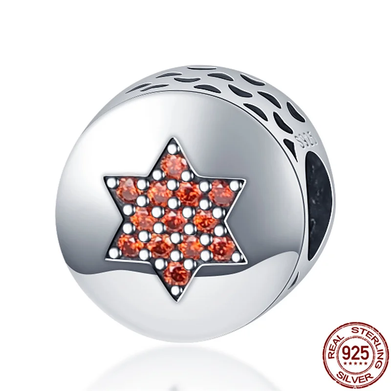 925 Sterling Silver Hexagonal Star Orange Zircon Round Beads Charms Fit Original Bracelet&Bangle Making DIY Jewelry For Women
925 Sterling Silver Hexagonal Star Orange Zircon Round Beads Charms Fit Original Bracelet&Bangle Making DIY Jewelry For Women