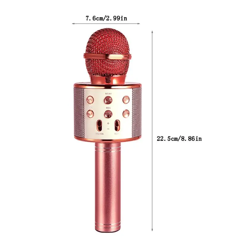 WS-858 Wireless Bluetooth Karaoke Condenser Microphone Speaker Player Mini KTV Music Playing Singing
WS-858 Wireless Bluetooth Karaoke Condenser Microphone Speaker Player Mini KTV Music Playing Singing
