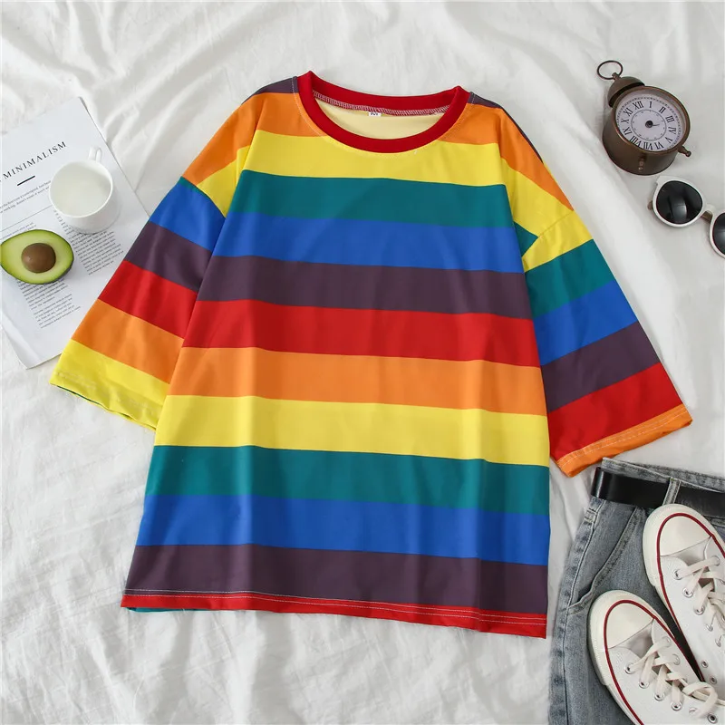 stripe Cotton winter rainbow Women sweatshirt Long section rainbow Harajuku Casual Hoodies Korean Style Oversized Tops Female 
stripe Cotton winter rainbow Women sweatshirt Long section rainbow Harajuku Casual Hoodies Korean Style Oversized Tops Female