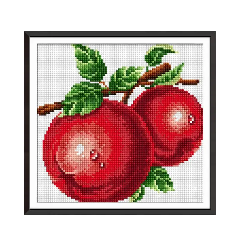 

Water-drop apples Diamond painting cross stitch kit Square Round Drill stitching embroidery DIY handmade needlework