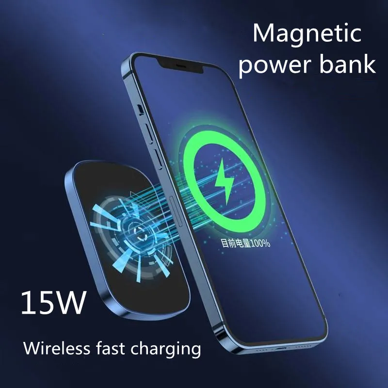 Magnetic power bank 15W wireless fast charging 10000mah compact portable external battery for ipone12 Mini Pro Max Huawei
Magnetic power bank 15W wireless fast charging 10000mah compact portable external battery for ipone12 Mini Pro Max Huawei
