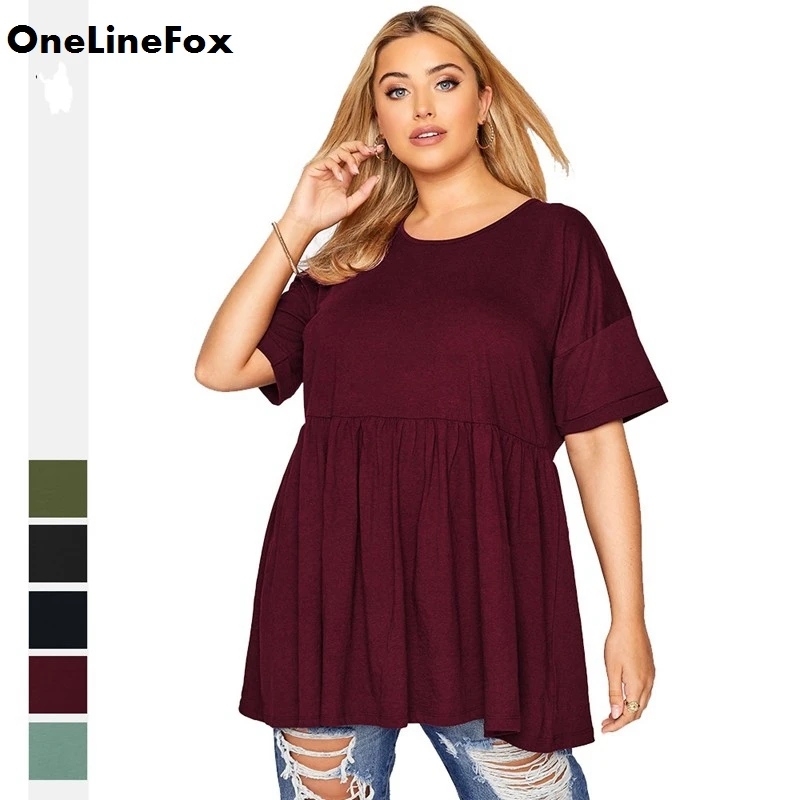 OneLineFox XL-5XL Plus Size Summer Woman T-shirt Solid Beach Short Sleeve Tshirt Female Fat MM Casual Women Tee Large Size
OneLineFox XL-5XL Plus Size Summer Woman T-shirt Solid Beach Short Sleeve Tshirt Female Fat MM Casual Women Tee Large Size