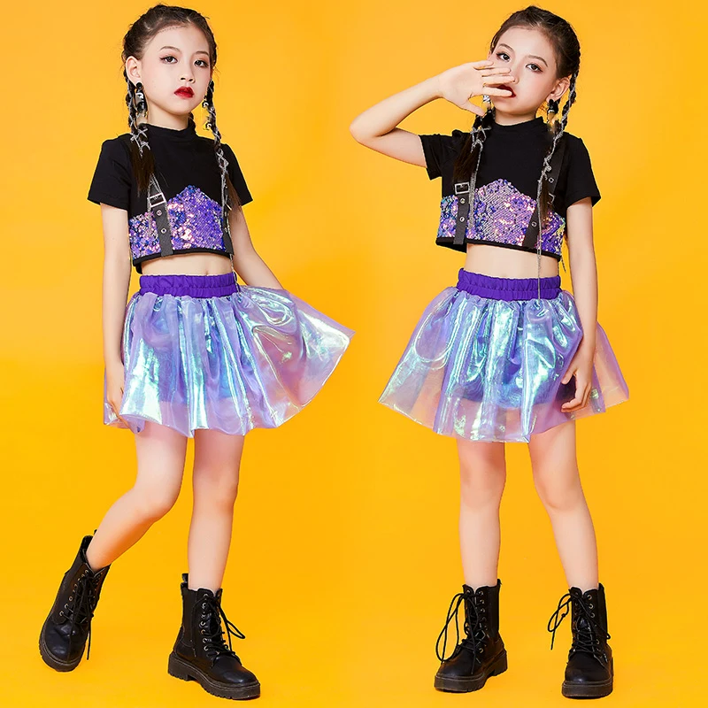 Kids Clothes Girls Jazz Dance Costumes Purple Sequins Cheerleader Costumes Dancer Outfit Street Dance Festival Clothing DQS7571
Kids Clothes Girls Jazz Dance Costumes Purple Sequins Cheerleader Costumes Dancer Outfit Street Dance Festival Clothing DQS7571