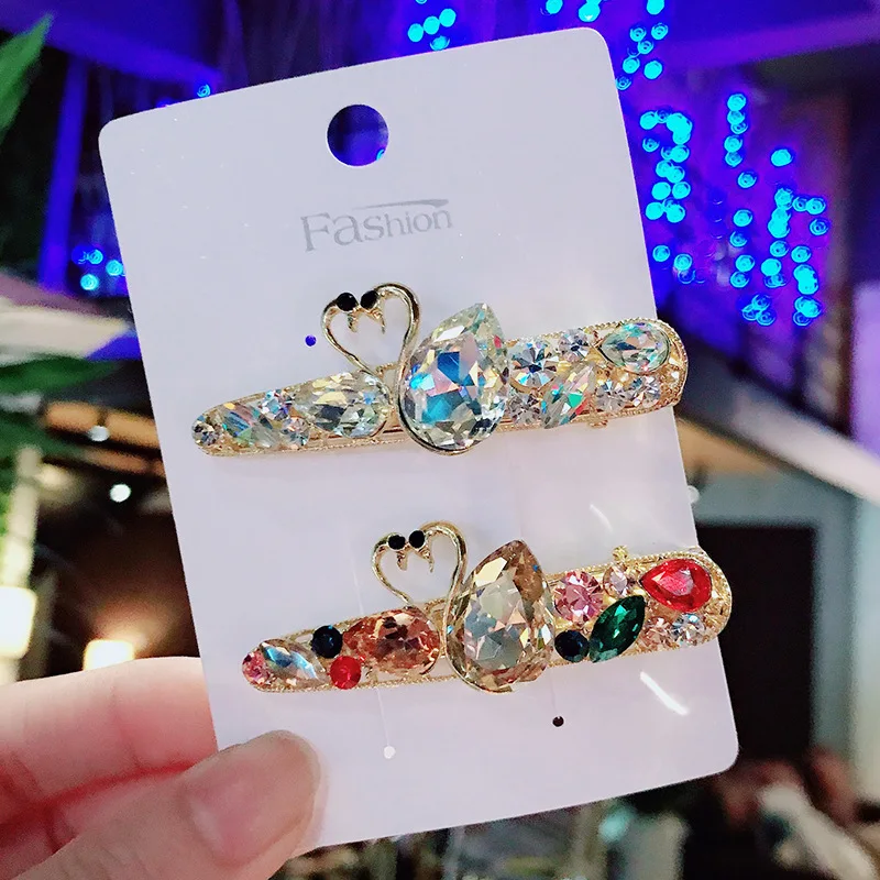 Rhinesto Swan Barrettes Hairpins Hair clips Geometric Fashion Korean Lady Girl Head wear Accessories Wholesale Gifts Party
Rhinesto Swan Barrettes Hairpins Hair clips Geometric Fashion Korean Lady Girl Head wear Accessories Wholesale Gifts Party