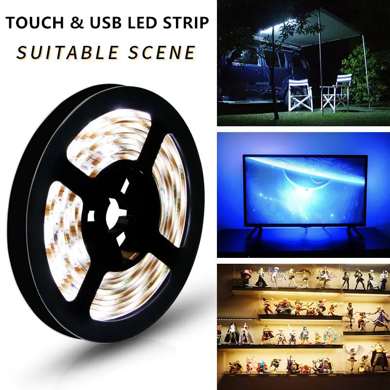 RTGBRT 50cm/1m/2m/3m USB Touch LED Strip Waterproof Led Light Desktop Decor Light Lamps Screen TV Background SMD2835 Lighting
RTGBRT 50cm/1m/2m/3m USB Touch LED Strip Waterproof Led Light Desktop Decor Light Lamps Screen TV Background SMD2835 Lighting