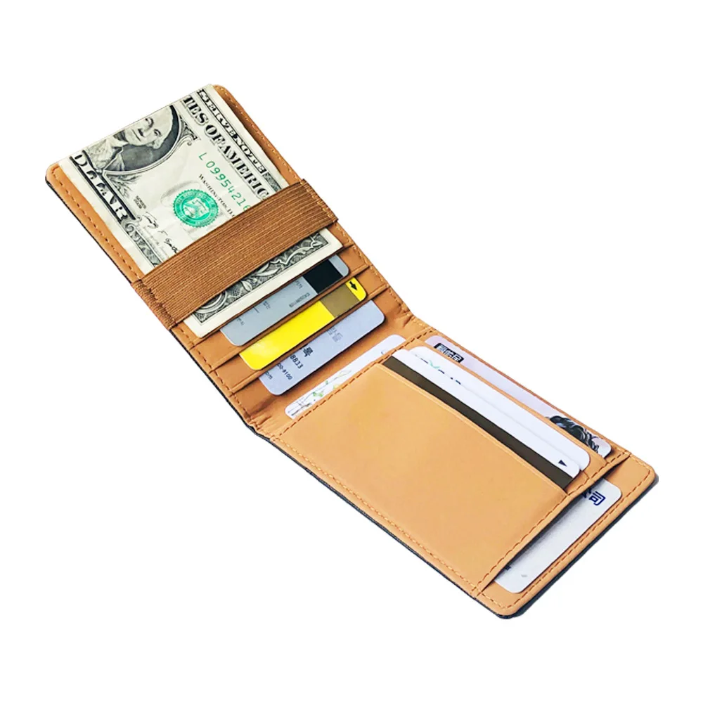New Korean version of the US dollar clip short men's leather wallet cross grain PU card bag elastic band small card bag
New Korean version of the US dollar clip short men's leather wallet cross grain PU card bag elastic band small card bag