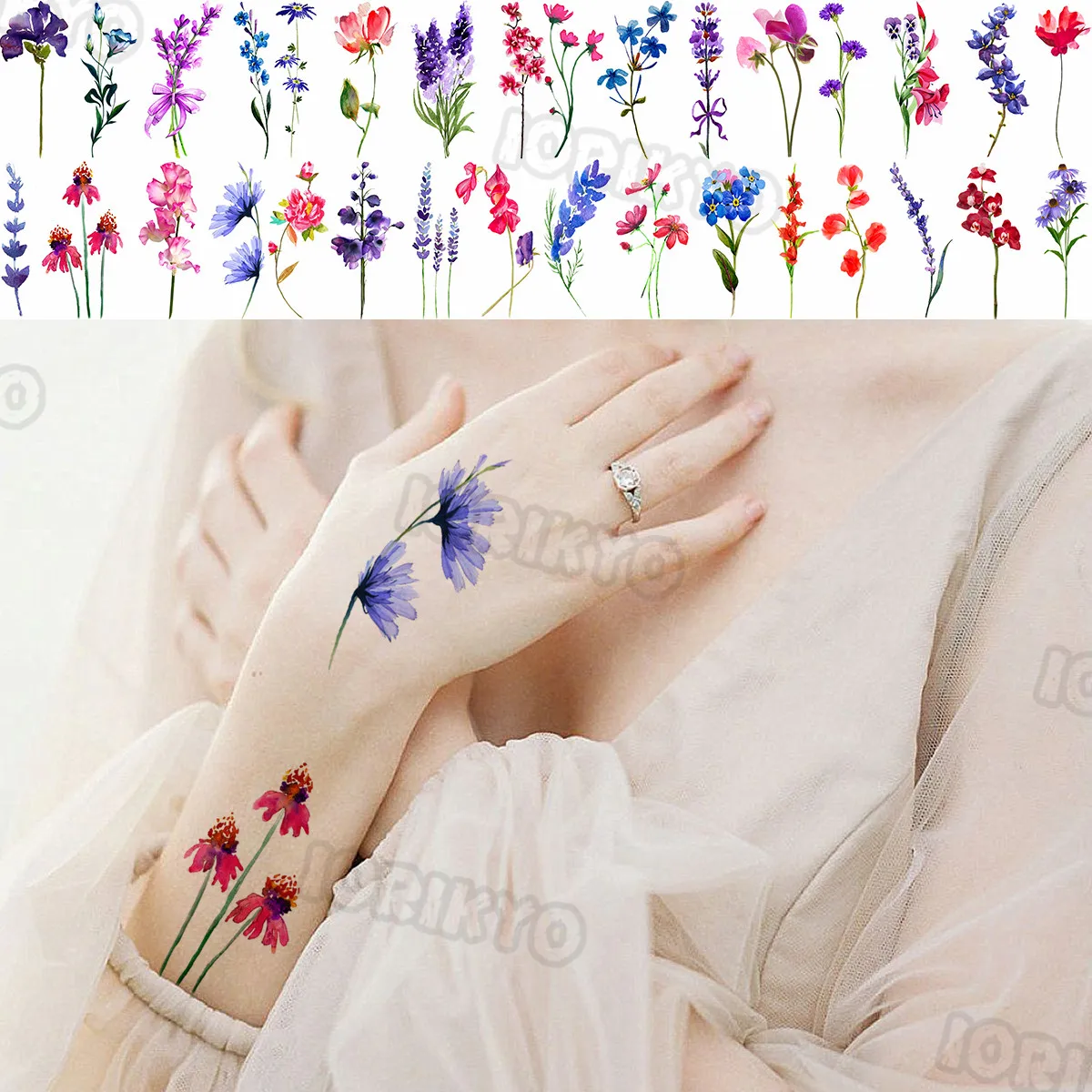 Watercolor Plum Blossom Temporary Tattoos For Women Girls Realistic Lavender Rose Flower Fake Tattoo Sticker Hand Body Tatoos
Watercolor Plum Blossom Temporary Tattoos For Women Girls Realistic Lavender Rose Flower Fake Tattoo Sticker Hand Body Tatoos