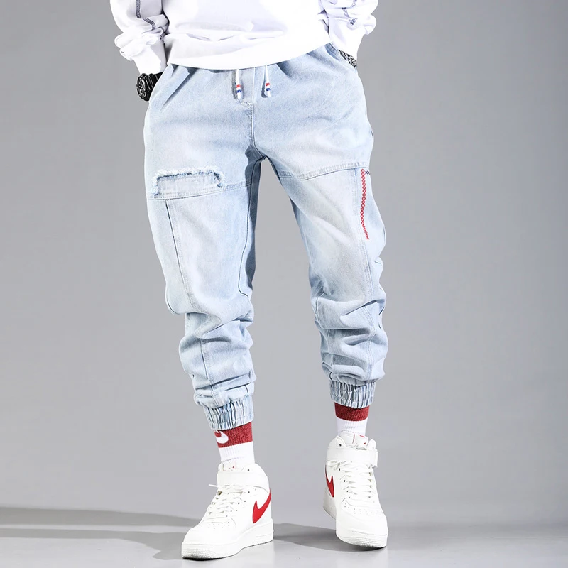 2021 New Streetwear Hip Hop Cargo Pants Men's jeans Cargo Pants Elastic Harun pants Joggers Pants In Autumn and Spring Men Cloth
2021 New Streetwear Hip Hop Cargo Pants Men's jeans Cargo Pants Elastic Harun pants Joggers Pants In Autumn and Spring Men Cloth