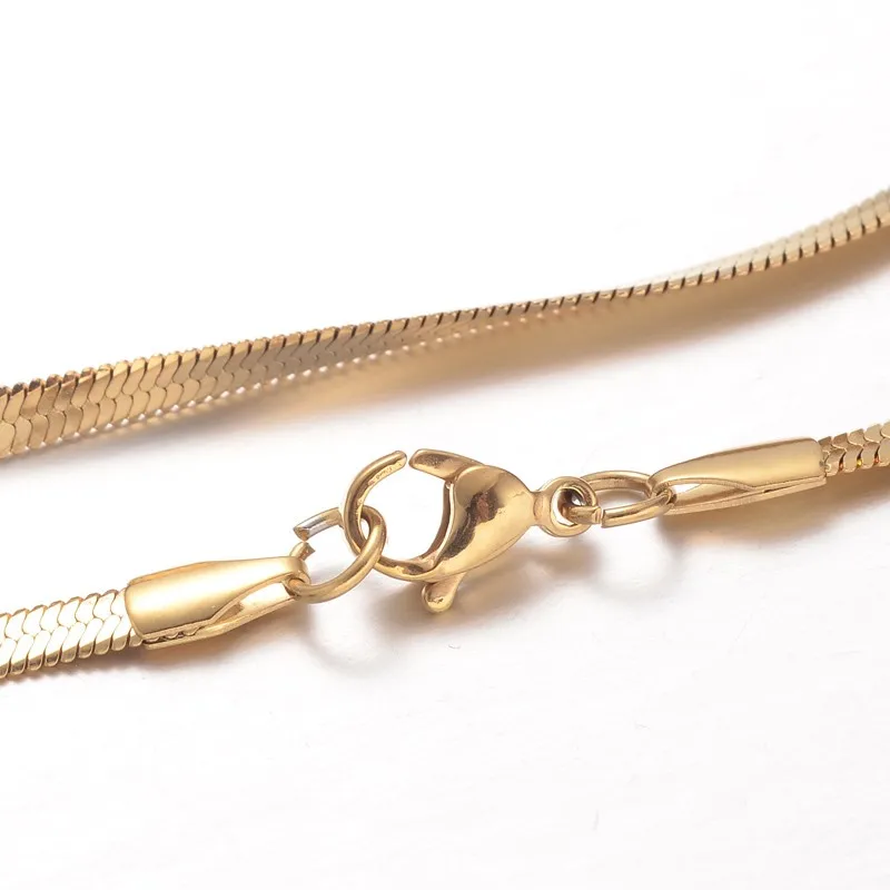 Fashion Unisex Flat Snake Chain Necklace Choker Stainless Steel Gold Color Chain Necklace For Women Men Jewelry
Fashion Unisex Flat Snake Chain Necklace Choker Stainless Steel Gold Color Chain Necklace For Women Men Jewelry