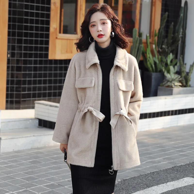 Leopard Trendy Imitation Mink Velvet Winter Coats Women Rabbit Fur Bow Belts Overcoats Vintage Turn-down Collar Female Outwear
Leopard Trendy Imitation Mink Velvet Winter Coats Women Rabbit Fur Bow Belts Overcoats Vintage Turn-down Collar Female Outwear