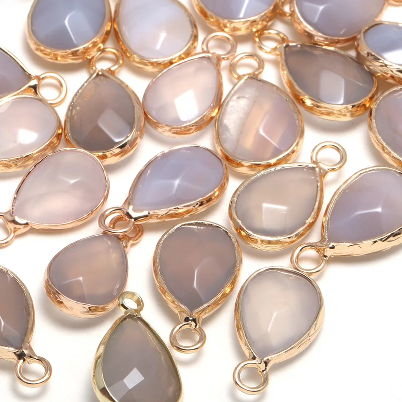New natural stone pendant drop-shaped Grey Agates faceted pendant necklace for DIY jewelry best birthday gift size 10x14mm
New natural stone pendant drop-shaped Grey Agates faceted pendant necklace for DIY jewelry best birthday gift size 10x14mm