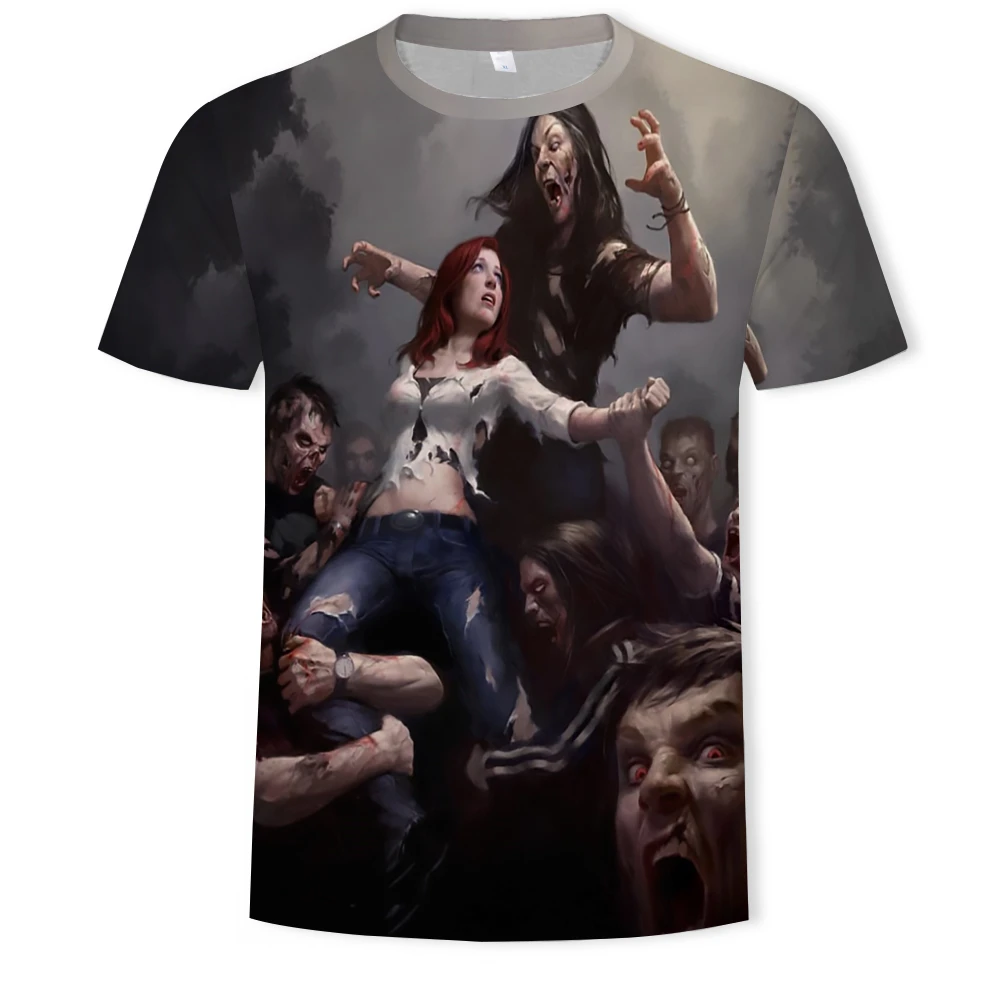 2021 summer fashion new horror vampire zombie 3D printing men's short-sleeved trend casual T-shirt apparel
2021 summer fashion new horror vampire zombie 3D printing men's short-sleeved trend casual T-shirt apparel