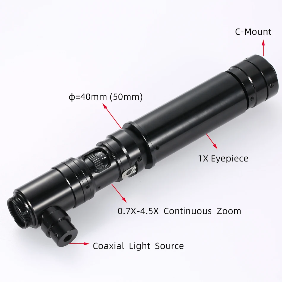 Industrial Electronic Video Microscope 400X 800X Coaxial C-Mount Lens 0.7X-4.5X Continuous Zoom for HDMI VGA USB Camera
Industrial Electronic Video Microscope 400X 800X Coaxial C-Mount Lens 0.7X-4.5X Continuous Zoom for HDMI VGA USB Camera