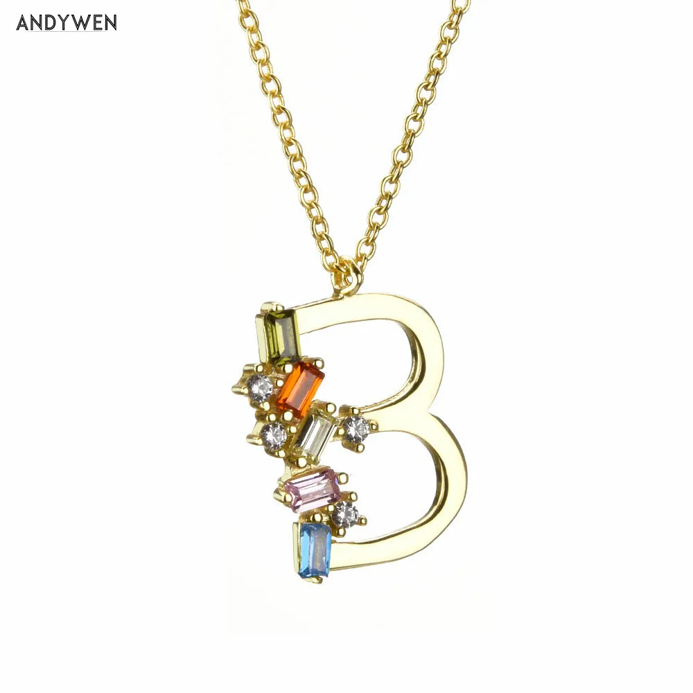 ANDYWEN 925 Sterling Silver Be S E L F Initial Pendant Necklace Rainbow Long Chain Gold Name Women Jewelry Best Gift For Party
ANDYWEN 925 Sterling Silver Be S E L F Initial Pendant Necklace Rainbow Long Chain Gold Name Women Jewelry Best Gift For Party