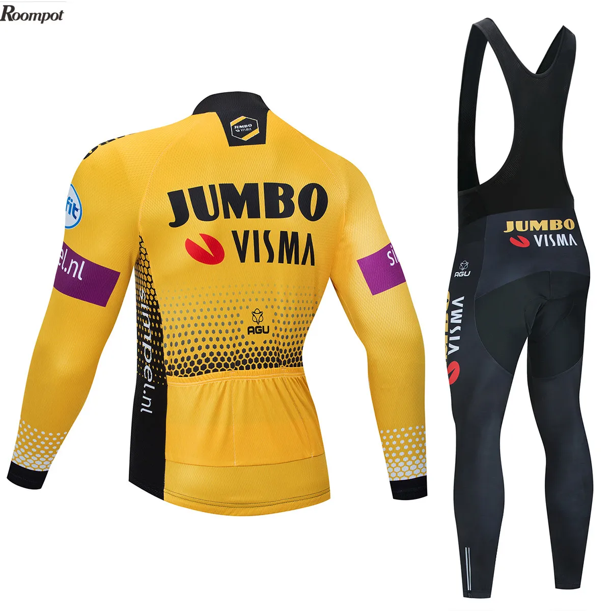 2020 Winter TEAM JUMBO VISMA Cycling JERSEY Bike Bicycling Pants Set Mens 12D Pads Ropa Ciclismo Wear Maillot Culotte |