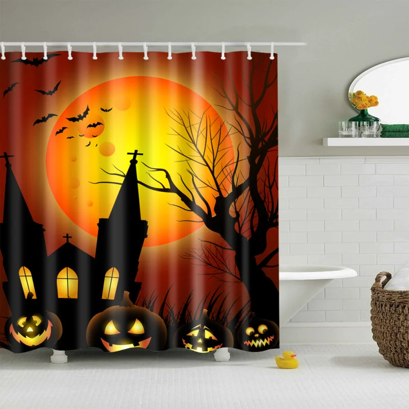 Pumpkin Halloween Shower Curtain Orange Polyester fabric Winter Shower Curtain for Bathroom Halloween Decor Large 200x180cm
Pumpkin Halloween Shower Curtain Orange Polyester fabric Winter Shower Curtain for Bathroom Halloween Decor Large 200x180cm