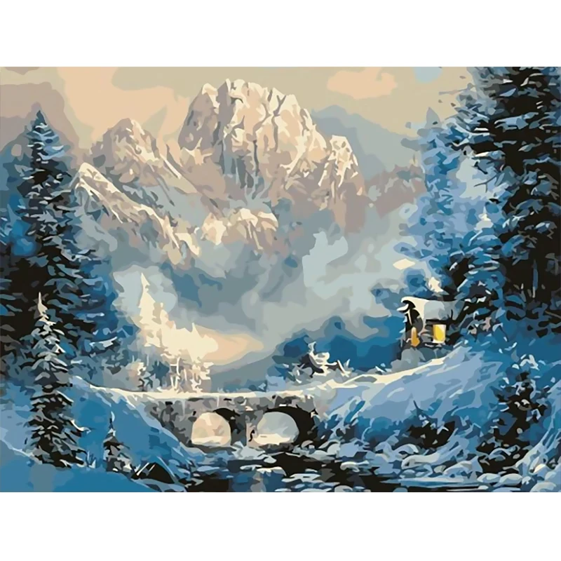 Framed Oil Painting By Numbers Winter snow scene Picture By Number Diy Gift HandPainted On Canvas For Home Decor Artcraft
Framed Oil Painting By Numbers Winter snow scene Picture By Number Diy Gift HandPainted On Canvas For Home Decor Artcraft
