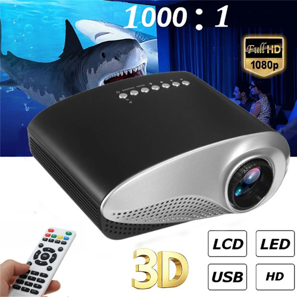 Mini Portable LED Projector 1080P 3D HD Multimedia Home Theater USB VGA HDMI-Compatible TV Home Theatre System
Mini Portable LED Projector 1080P 3D HD Multimedia Home Theater USB VGA HDMI-Compatible TV Home Theatre System