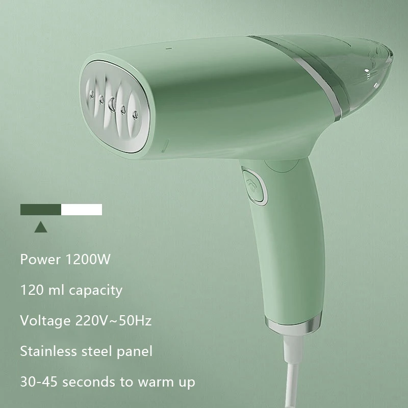 1200W Handheld Steamers Powerful Garments Drying Portable 30 Seconds Fast-Heat Vapors Ironing Machine For Home Travel 220V-50HZ
1200W Handheld Steamers Powerful Garments Drying Portable 30 Seconds Fast-Heat Vapors Ironing Machine For Home Travel 220V-50HZ