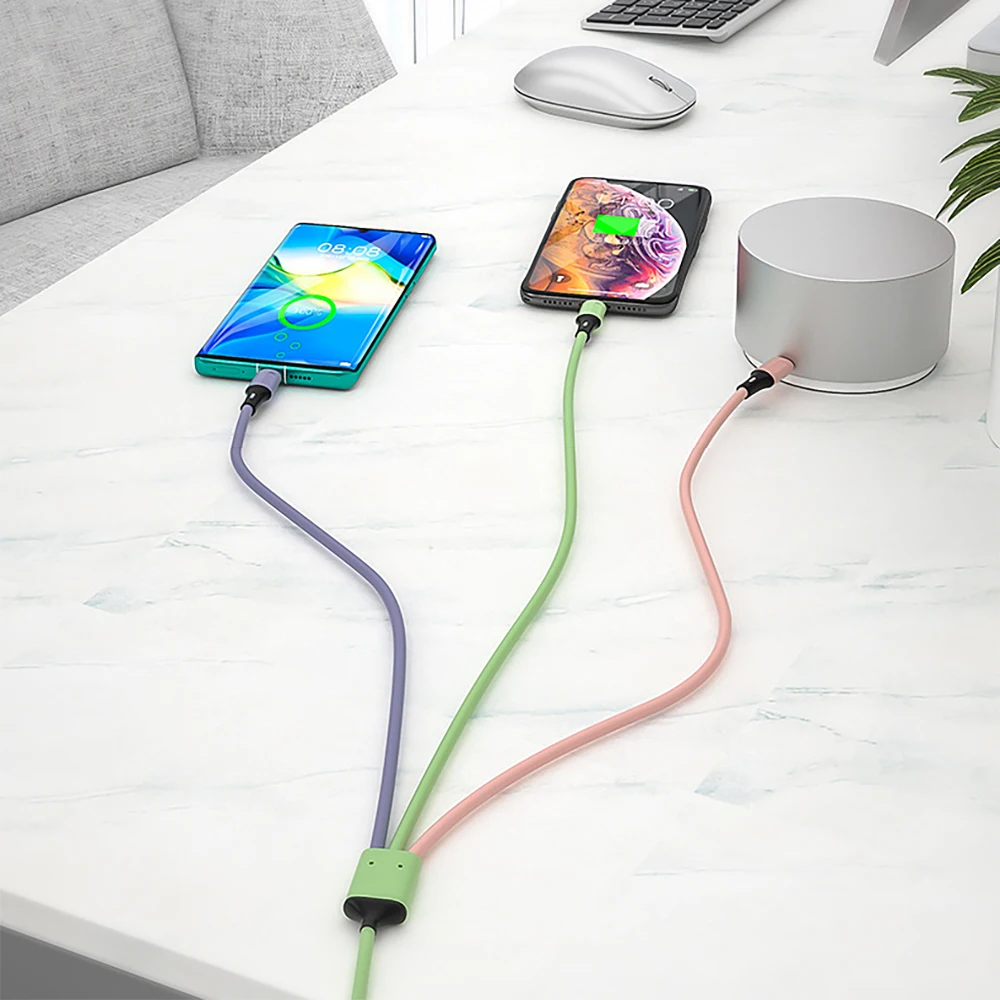 3 in 1 USB Data Cable 5A Quick Charge for Xiaomi Huawei Micro USB Type C USB Charger Phone Charging Cable for iPhone 12 11 13
3 in 1 USB Data Cable 5A Quick Charge for Xiaomi Huawei Micro USB Type C USB Charger Phone Charging Cable for iPhone 12 11 13