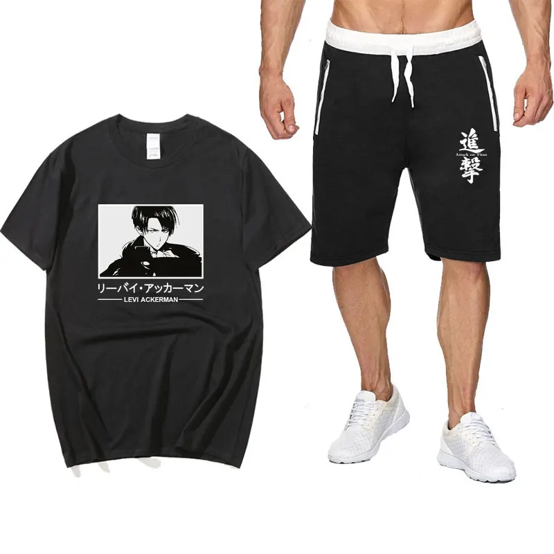 Summer new Men's Sets Attack on Titan T Shirts+Shorts Two Pieces Sets Casual Tracksuit Tshirt anime summer Sportswears set
Summer new Men's Sets Attack on Titan T Shirts+Shorts Two Pieces Sets Casual Tracksuit Tshirt anime summer Sportswears set