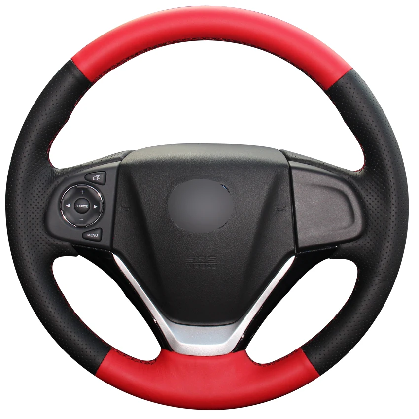 Black Natural Leather Red Natural Leather Car Steering Wheel Cover for Honda CRV CR-V 2012-2015
Black Natural Leather Red Natural Leather Car Steering Wheel Cover for Honda CRV CR-V 2012-2015