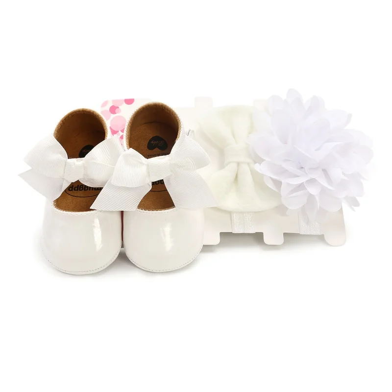 Baby Shoes Headband Set Cute Bow Toddler Shoes For Girls Soft Sole Anti Slip Baby Girl PU Leather Shoes First Walkers
Baby Shoes Headband Set Cute Bow Toddler Shoes For Girls Soft Sole Anti Slip Baby Girl PU Leather Shoes First Walkers