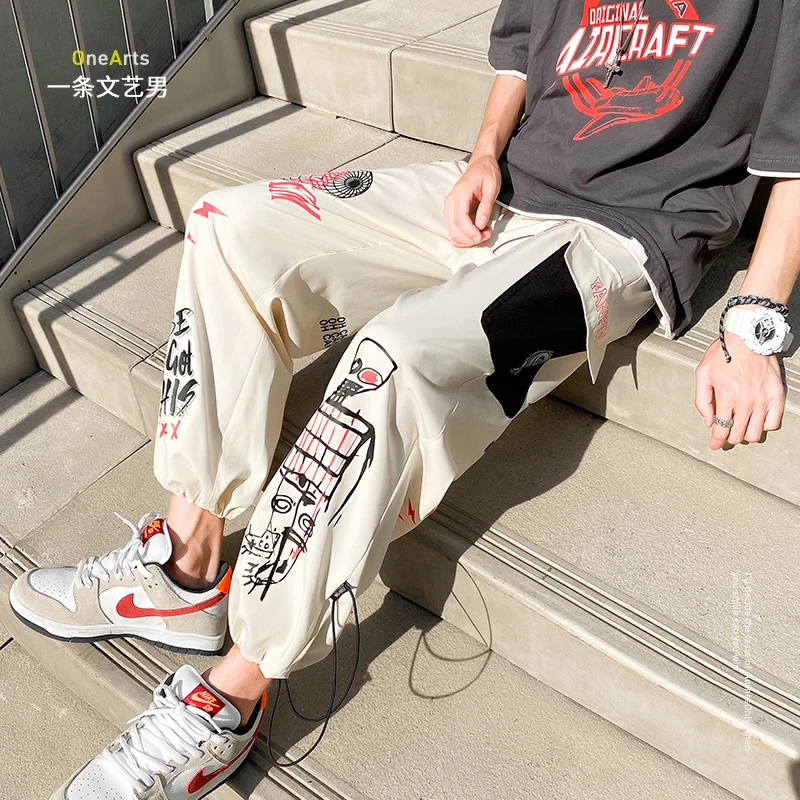 Men's Summer 2021 New Hong Kong Style Loose Leisure All-Matching Printed Drawstring Cropped Pants
Men's Summer 2021 New Hong Kong Style Loose Leisure All-Matching Printed Drawstring Cropped Pants
