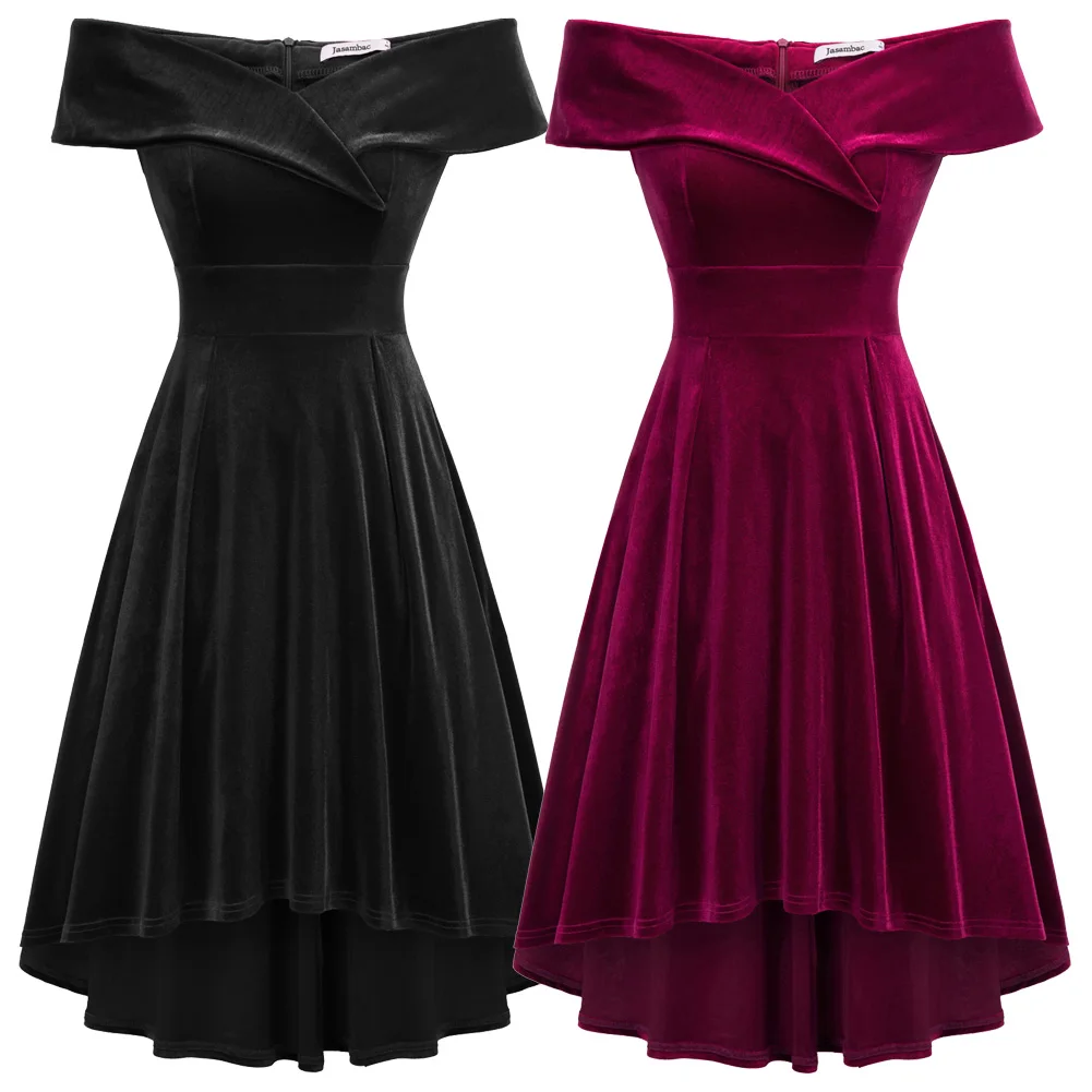Punk Dresses Women Off Shoulder Velvet Dress Summer Sexy Defined Waist Flared A-Line High-Lo Hem Elegant Club Dresses Clothing
Punk Dresses Women Off Shoulder Velvet Dress Summer Sexy Defined Waist Flared A-Line High-Lo Hem Elegant Club Dresses Clothing