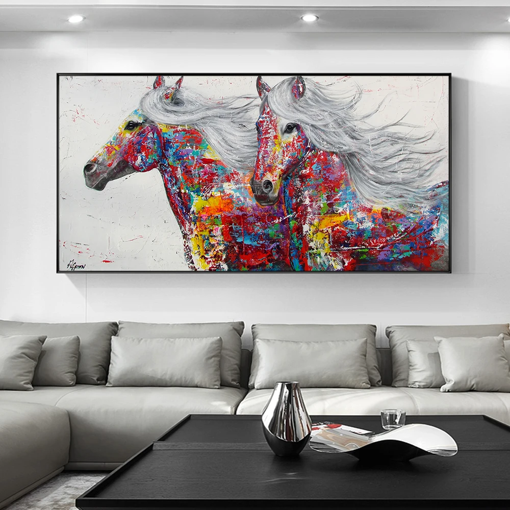 Современные абстрактные Животные картина маслом на холсте печати плакатов Wall Art